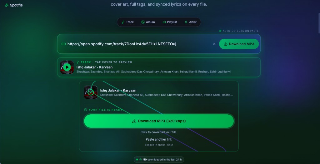 Spotify Downloader — step 3: Click Download