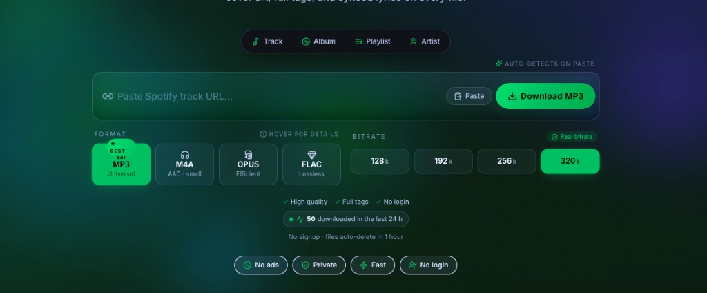 Spotify Downloader — step 2: Paste it into Spotifie
